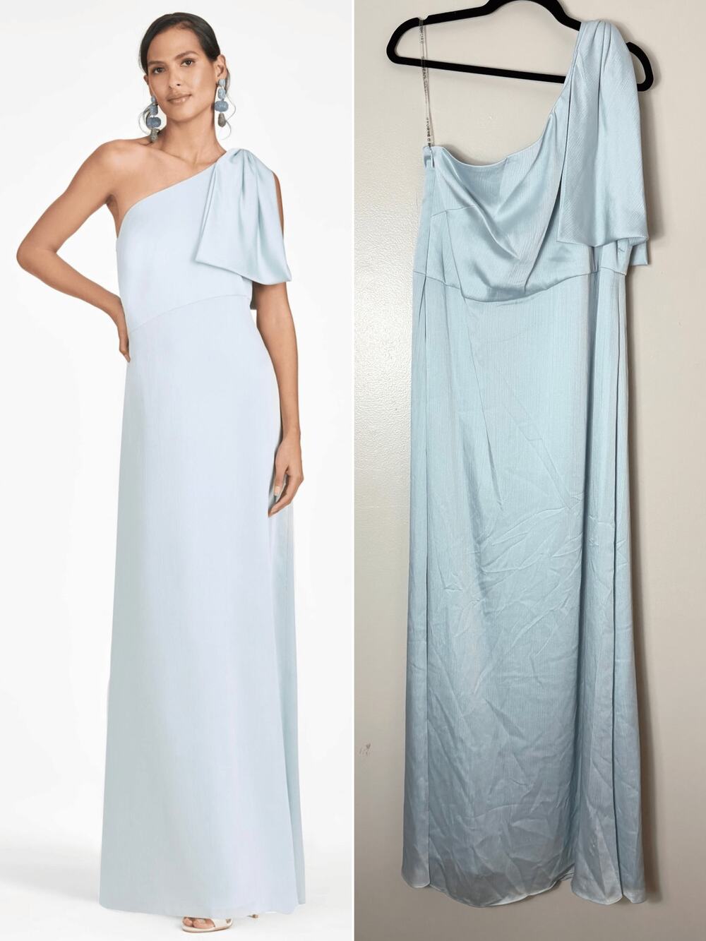 Sachin & Babi Chelsea Ice Blue Gown Wedding Guest Mother of the Bride Formal Bow